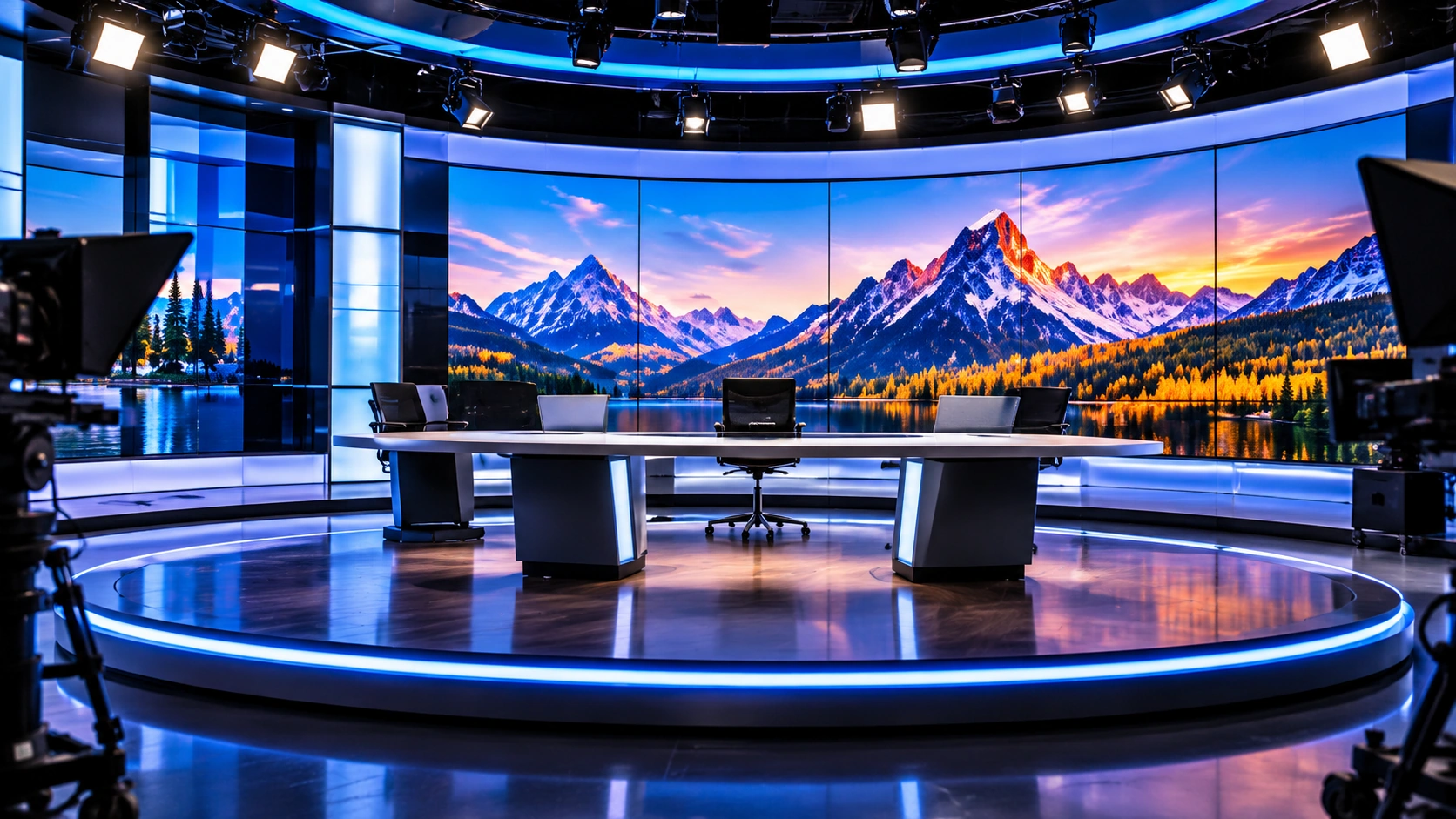 LED wall in a studio environment
