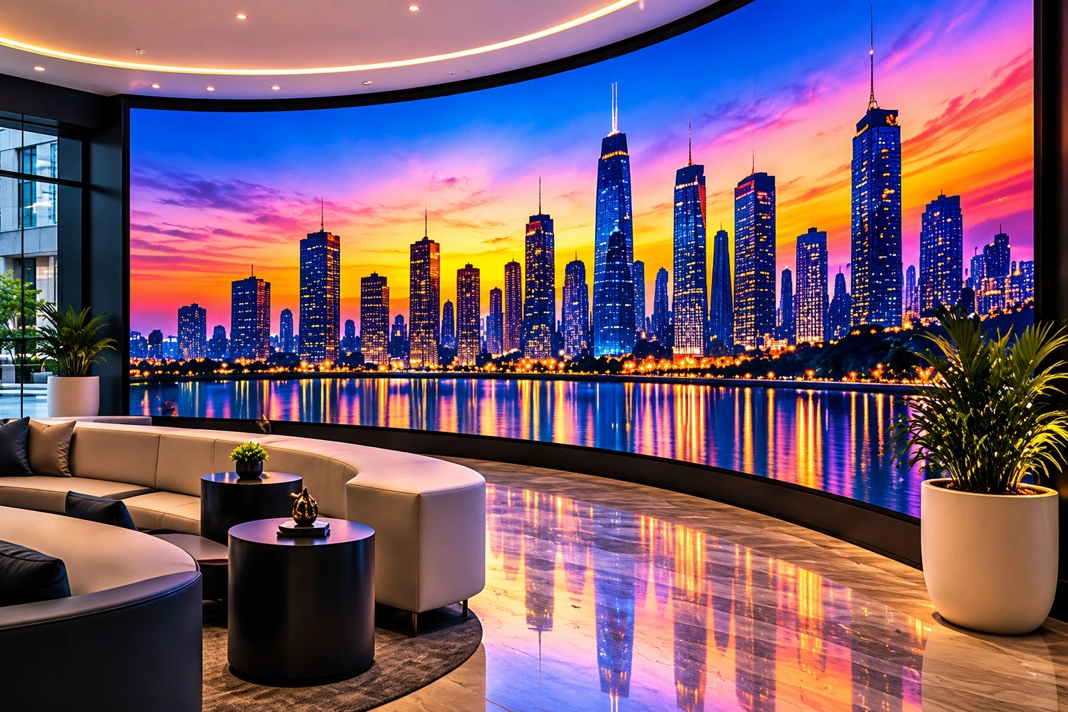 Curved LED geometry