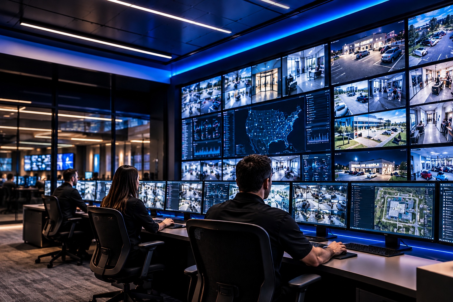 Control room LED display installation