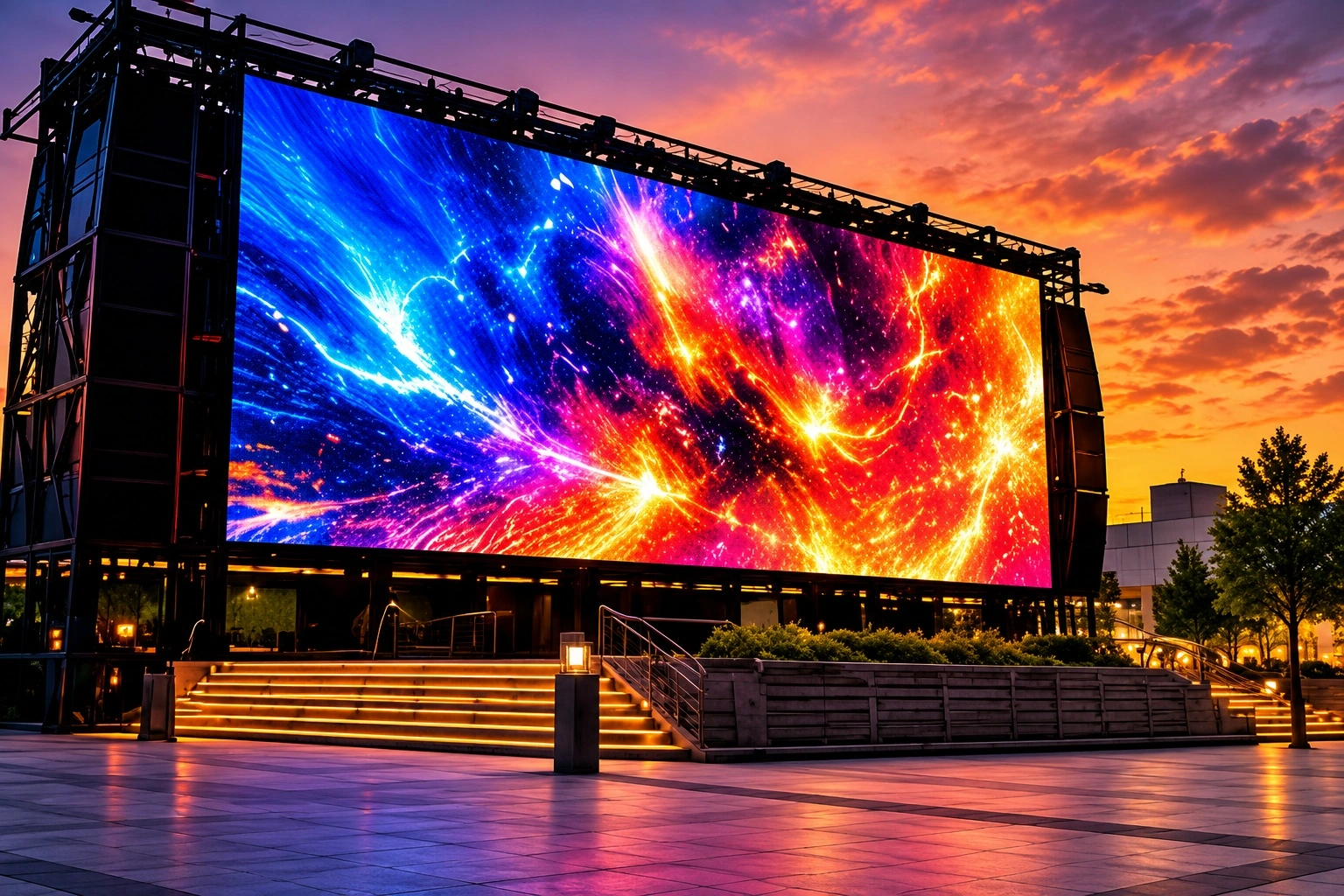 Large outdoor LED display